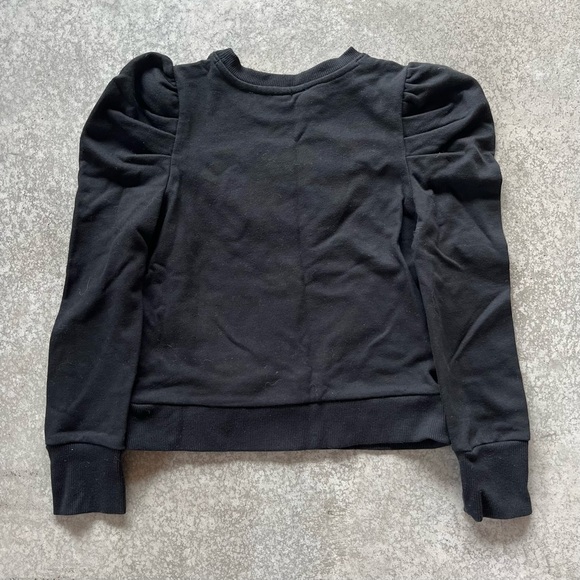 Janie and Jack Flower Appliqué Puff Sleeve Sweatshirt - Picture 5 of 6